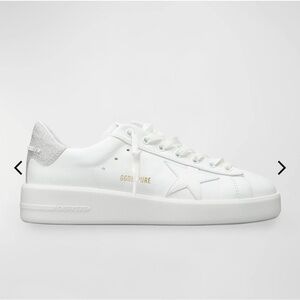 Golden Goose Women's White and Silver Sneakers